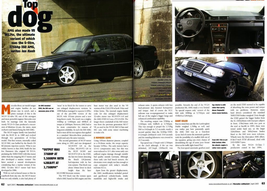 Mercedes W124 E60 AMG Benzworldorg MercedesBenz Discussion Forum