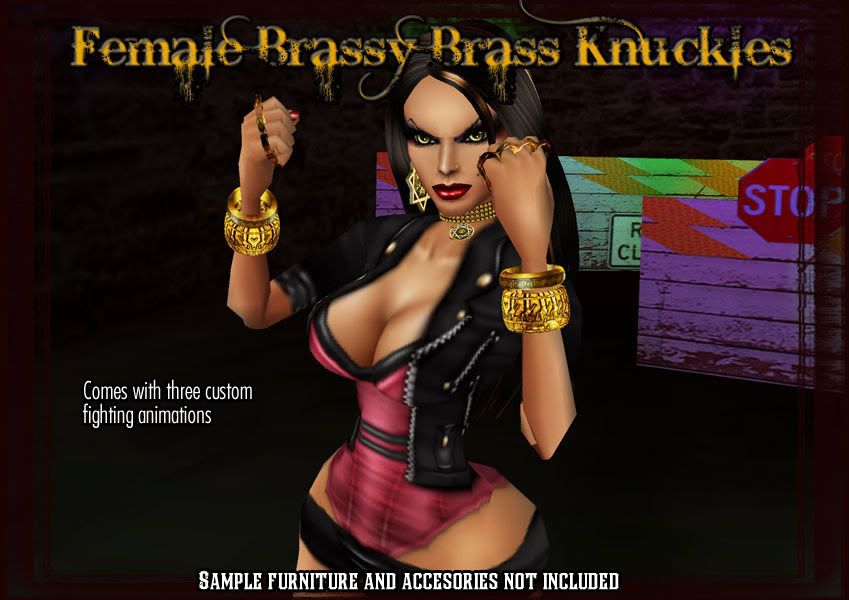 Female Brassy Brass Knuckles