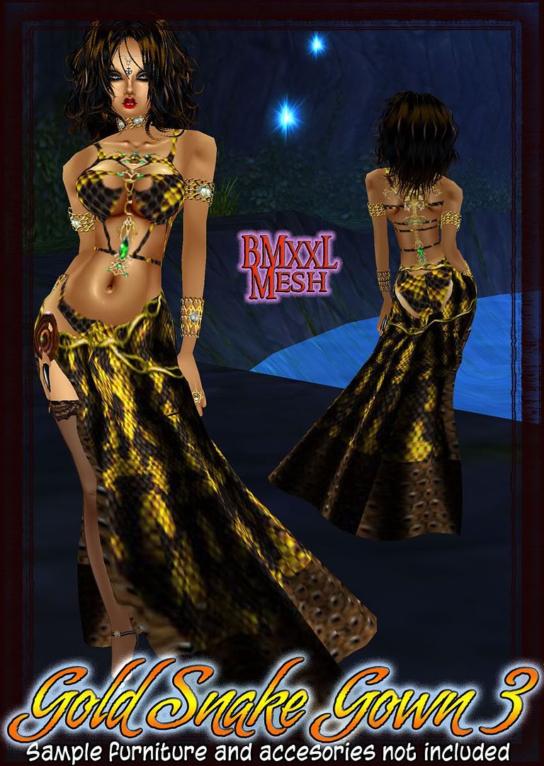 BMXXL Gold Snake Gown 3