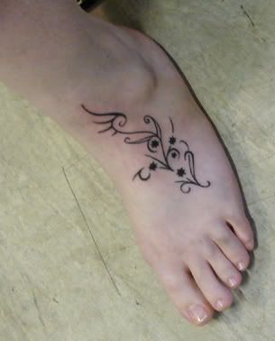 Foot Tattoo Designs on Foot Tribal Tattoo