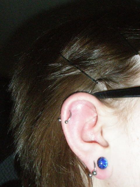 Most helix piercings are like this one: That's mine.