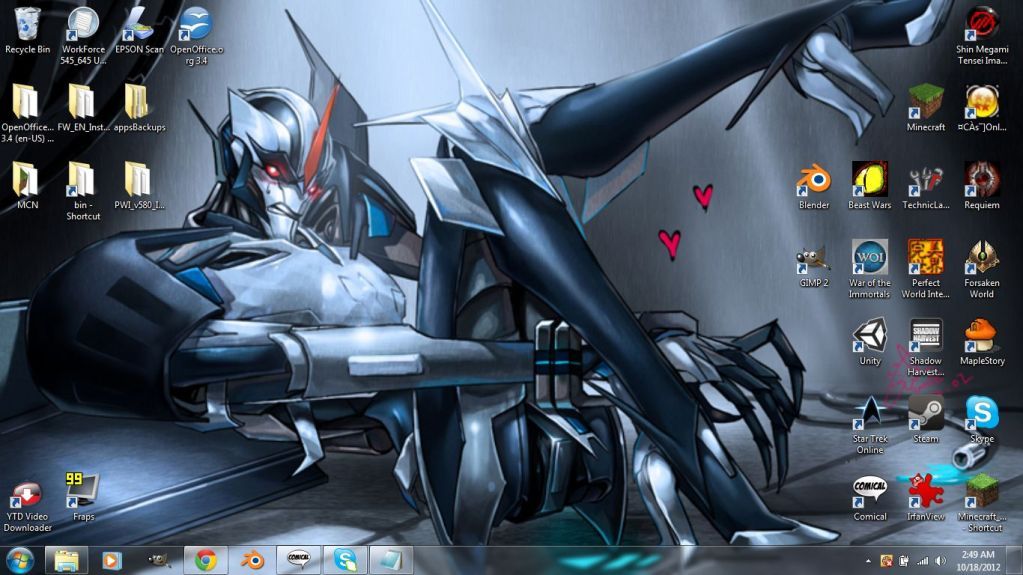 Reblog with a screencap of your desktop. NO CLEANING.