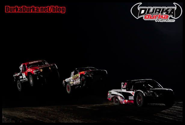 Rob Naughton (left), Chris Brandt (center) and Jimmy Stephensen jump during Round 7.