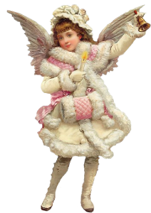 Victorian Christmas Angel with Bell photo Victorian Christmas Angel with Bell.png