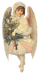  photo Victorian Christmas Angel with Christmas Tree.png
