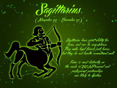9. Sagittarius: November 21 – December 20 photo Sagittarius 2016.jpg