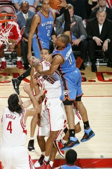 russell westbrook dunks on shane battier. Russell Westbrook is the