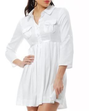 white shirtdress