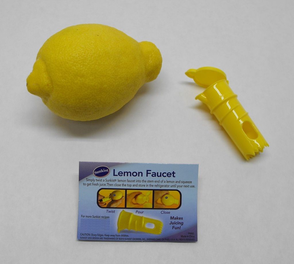 Sunkist Citrus Juicer LEMON FAUCET Tap Fruit Juice Squeezer Lemon Lime