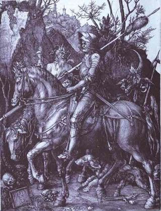 Albrech Durer, 1513 r, Rycerz Śmierć i Diabeł