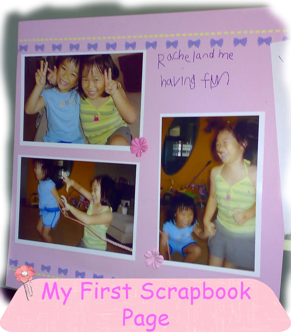 Her 1st scrapbook page