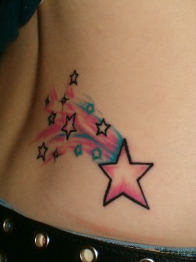 Shooting star tattoo,star tattoos