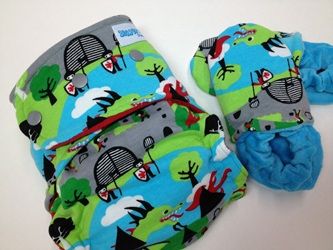 Dungeons & Dragons - OS AI2 & 24mo Booties by Diaper Donks