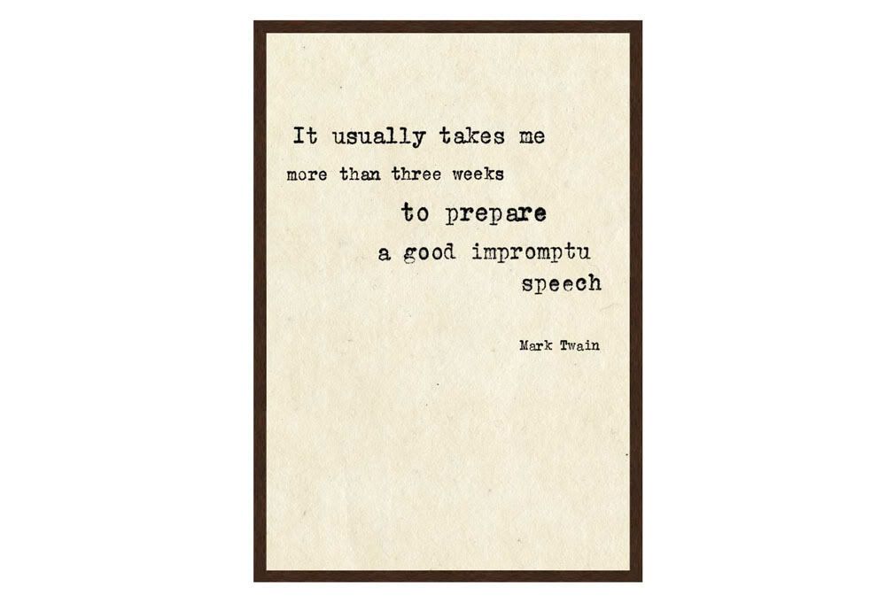 Impromptu Speech - Mark Twain