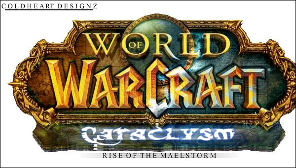 world of warcraft cataclysm logo. the original WoW Logo.