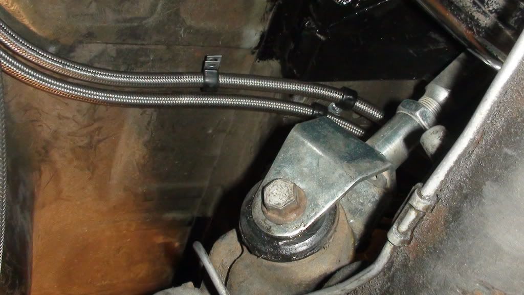 Braided fuel lines install in stock location ? Pics inside. Ford
