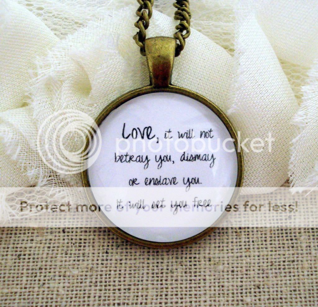 Mumford and Sons Inspired Lyrical Quote Necklace Love It Will not