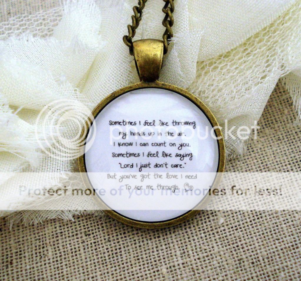 Florence and The Machine Inspired Lyrical Quote Necklace Youve got