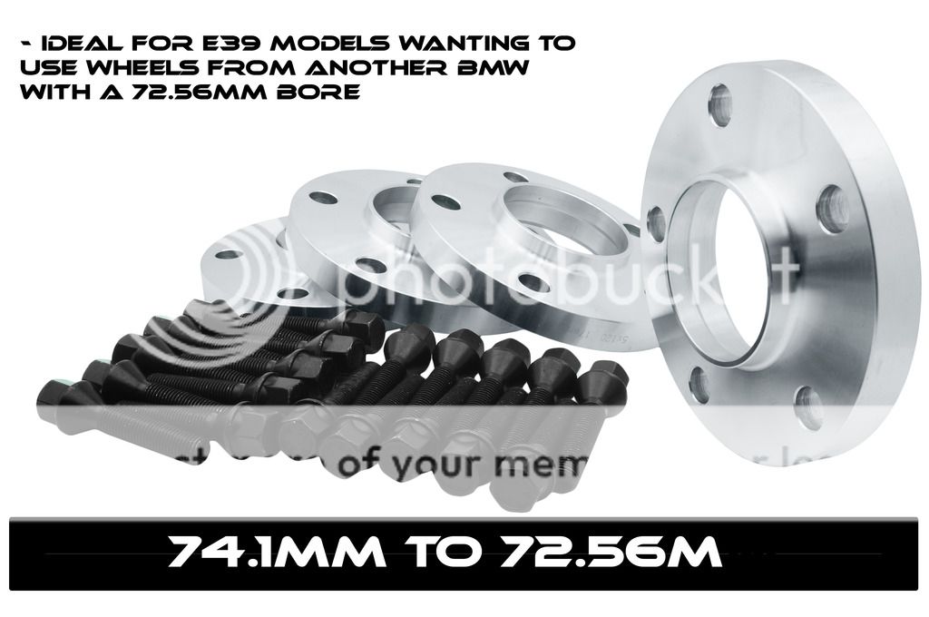 Black E39 525 528 530 540 74.1mm Bore 2pc 10mm 5x120 Hubcentric Wheel Spacers for 1996-2003 BMW 525i 528i 530i 540i M5