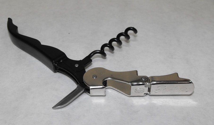WAITER CORK SCREW Metal HD Bar Wine Key Bottle Opener /& Cap Remover from ITALY