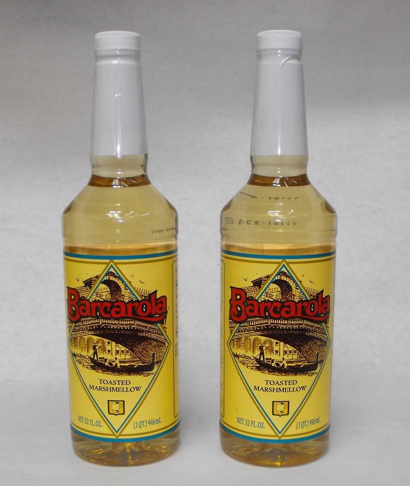 barcarola 32oz syrup toasted marshmallow flavor 2 bottles