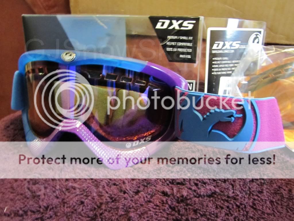 New Dragon DXS Ski Snowboard Goggles Angle Purple + Bonus Lens  