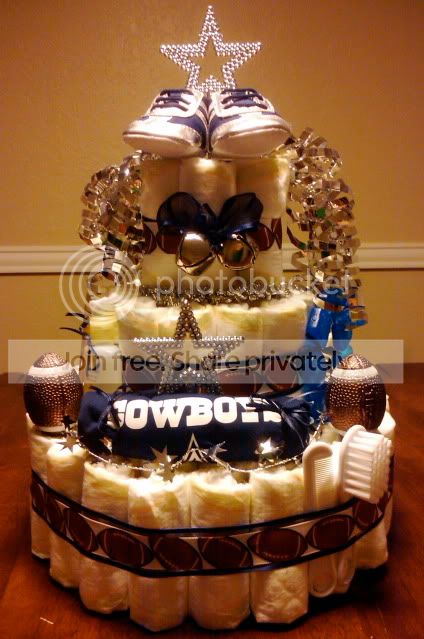 dallas cowboys diaper cake