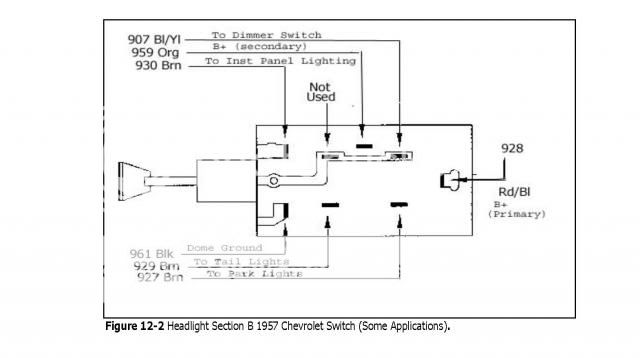 57 Chevy Headlight Switch Wiring Diagram