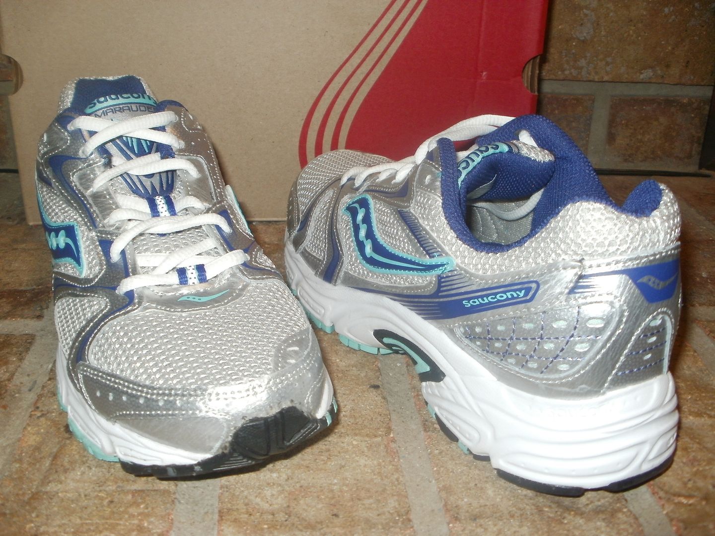 New Saucony Grid Marauder Womens Runnng Shoe/Silver-Blue-Mint | eBay