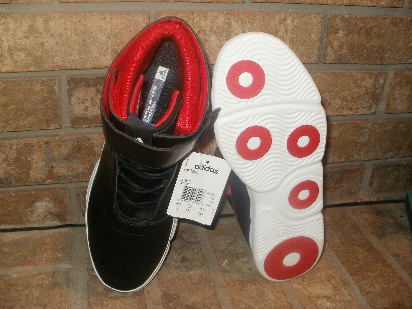 New Adidas Lokdown Mid Basketball Shoe Men 11 M Black Red $120