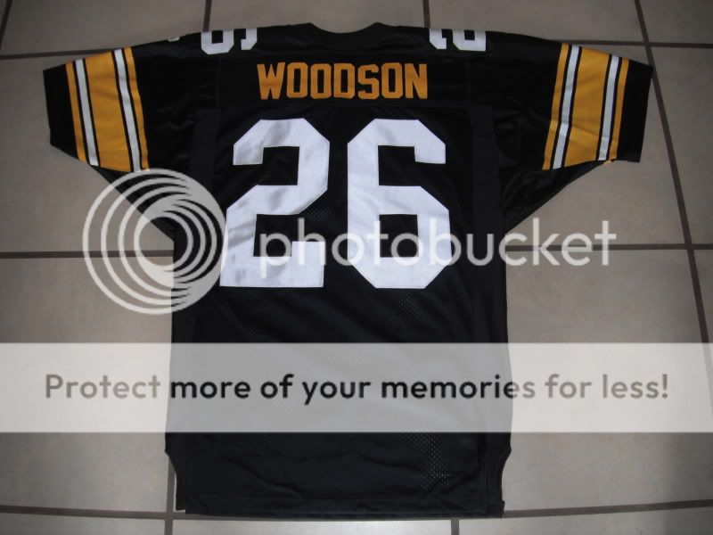 Rod Woodson #26 Pittsburg Steelers 1990s Authentic Wilson Jersey Size 